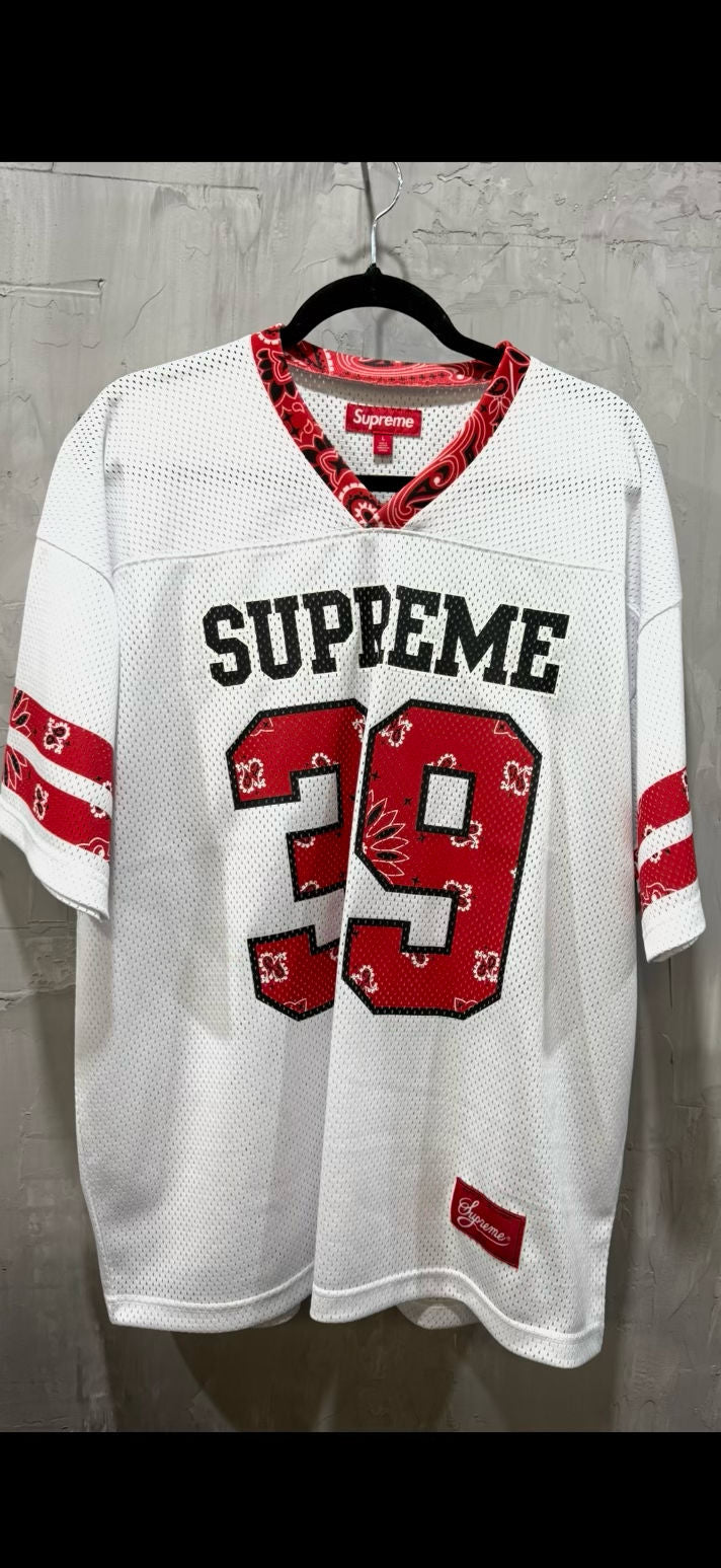 Supreme Bandana Football Jersey Red/White