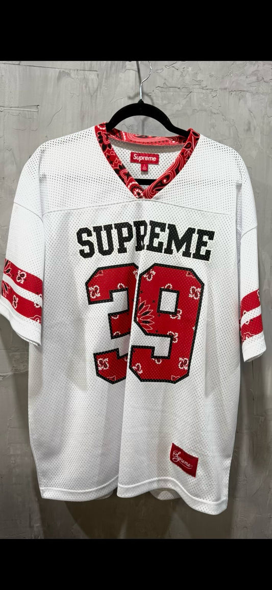 Supreme Bandana Football Jersey Red/White