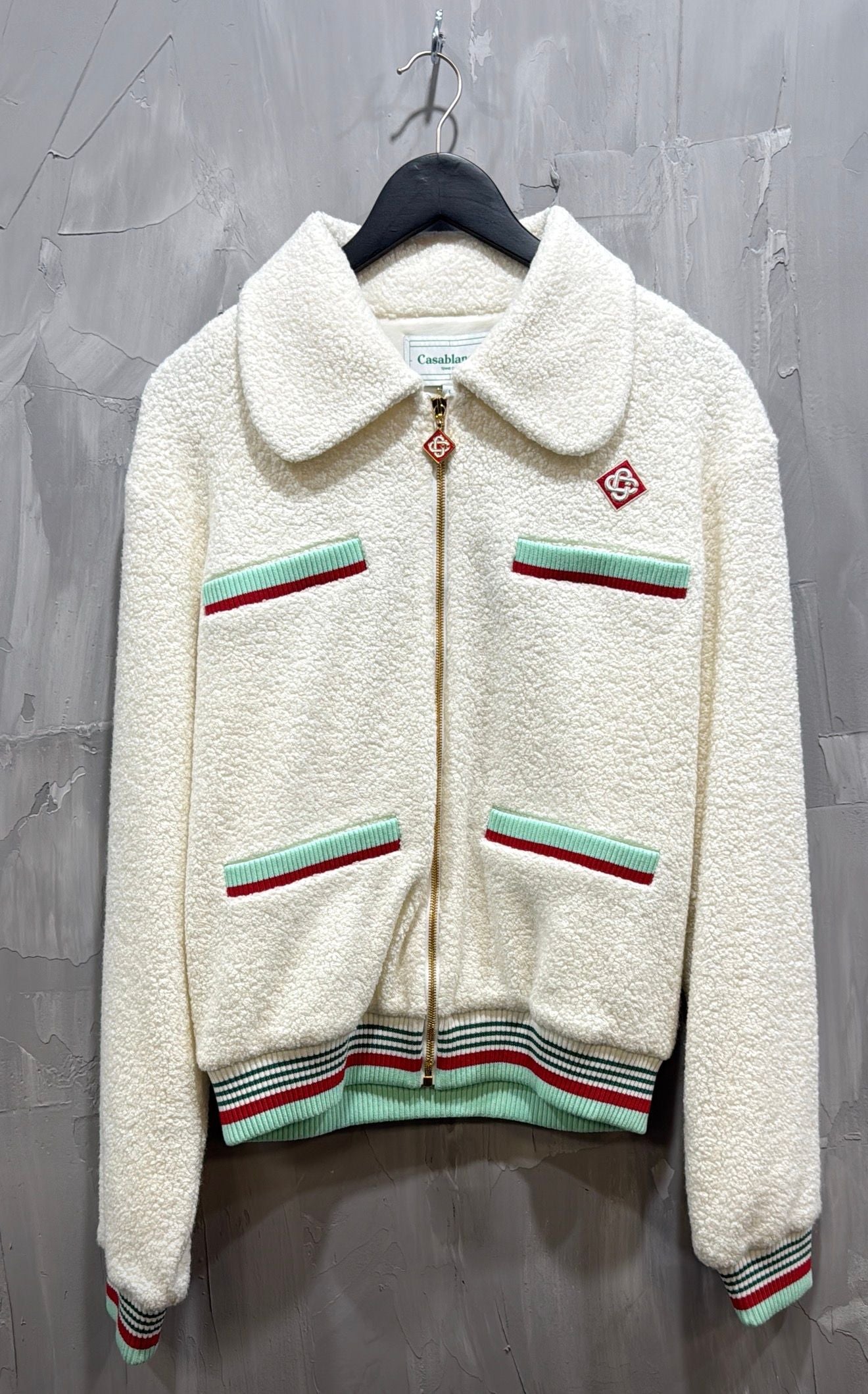 CASHMERE TERRY TRACK TOP OFFWHITE