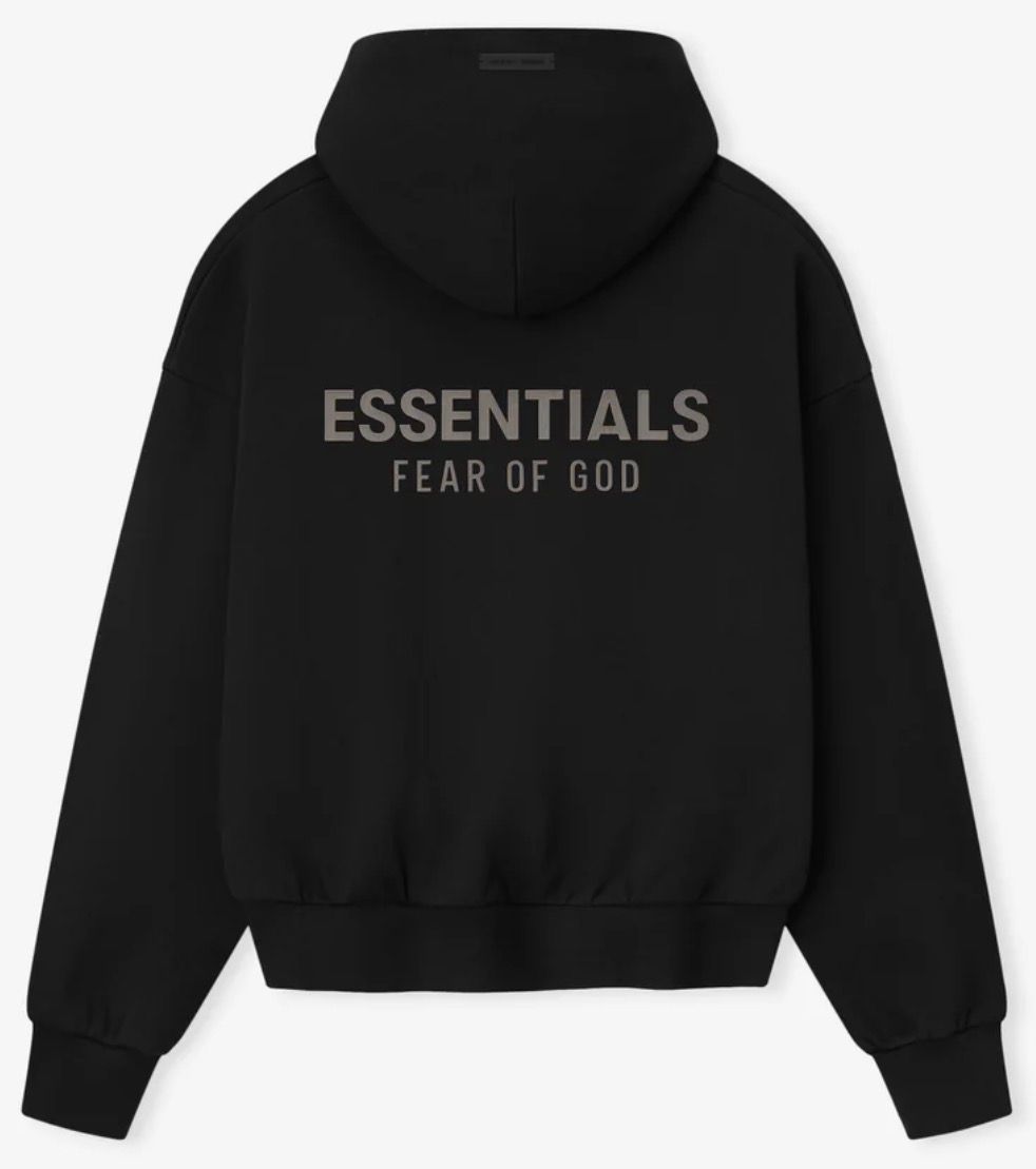 Fear of God Essentials Classic Fleece Hoodie Jet Black