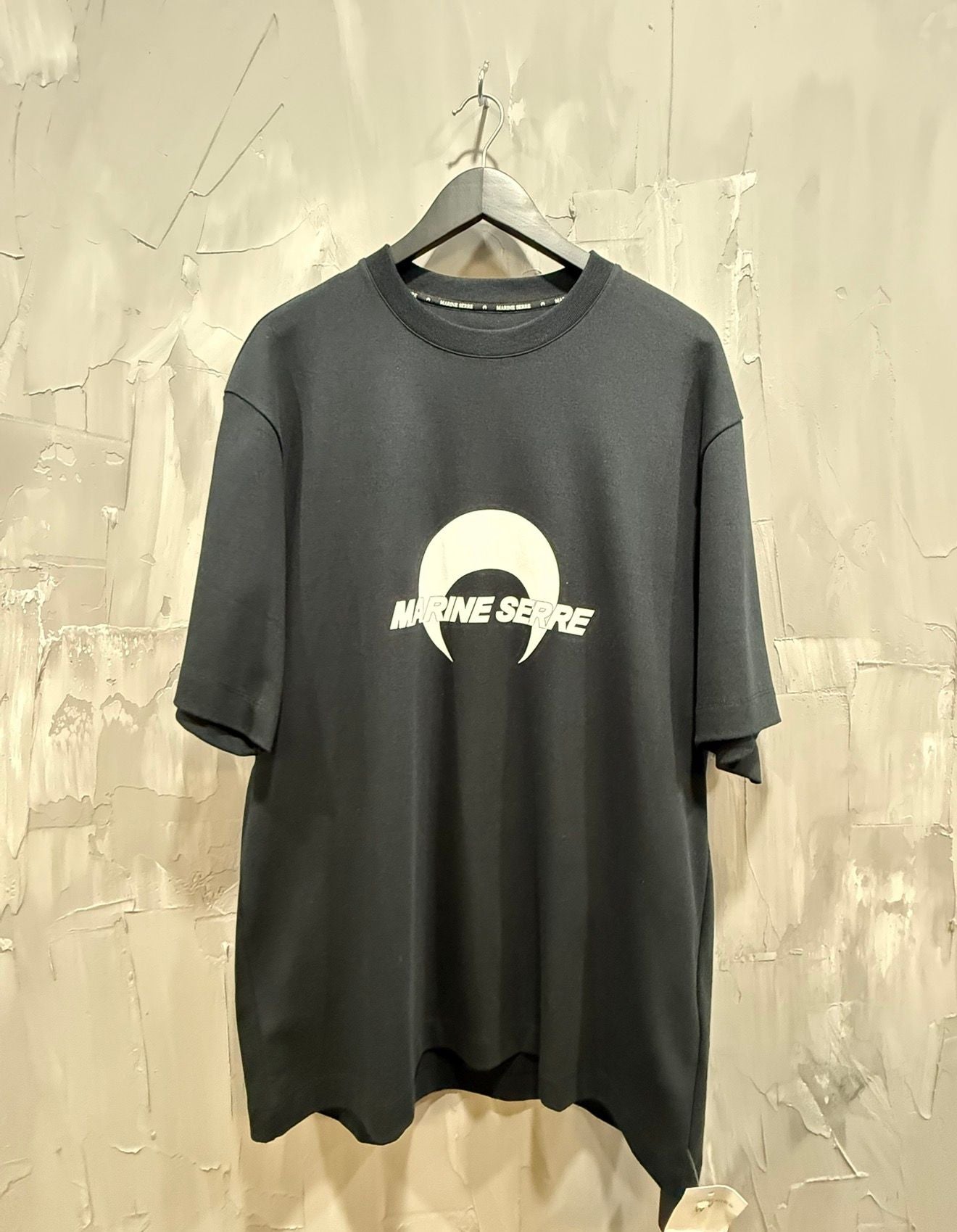 MARINE SERRE BLACK COTTON JERSEY