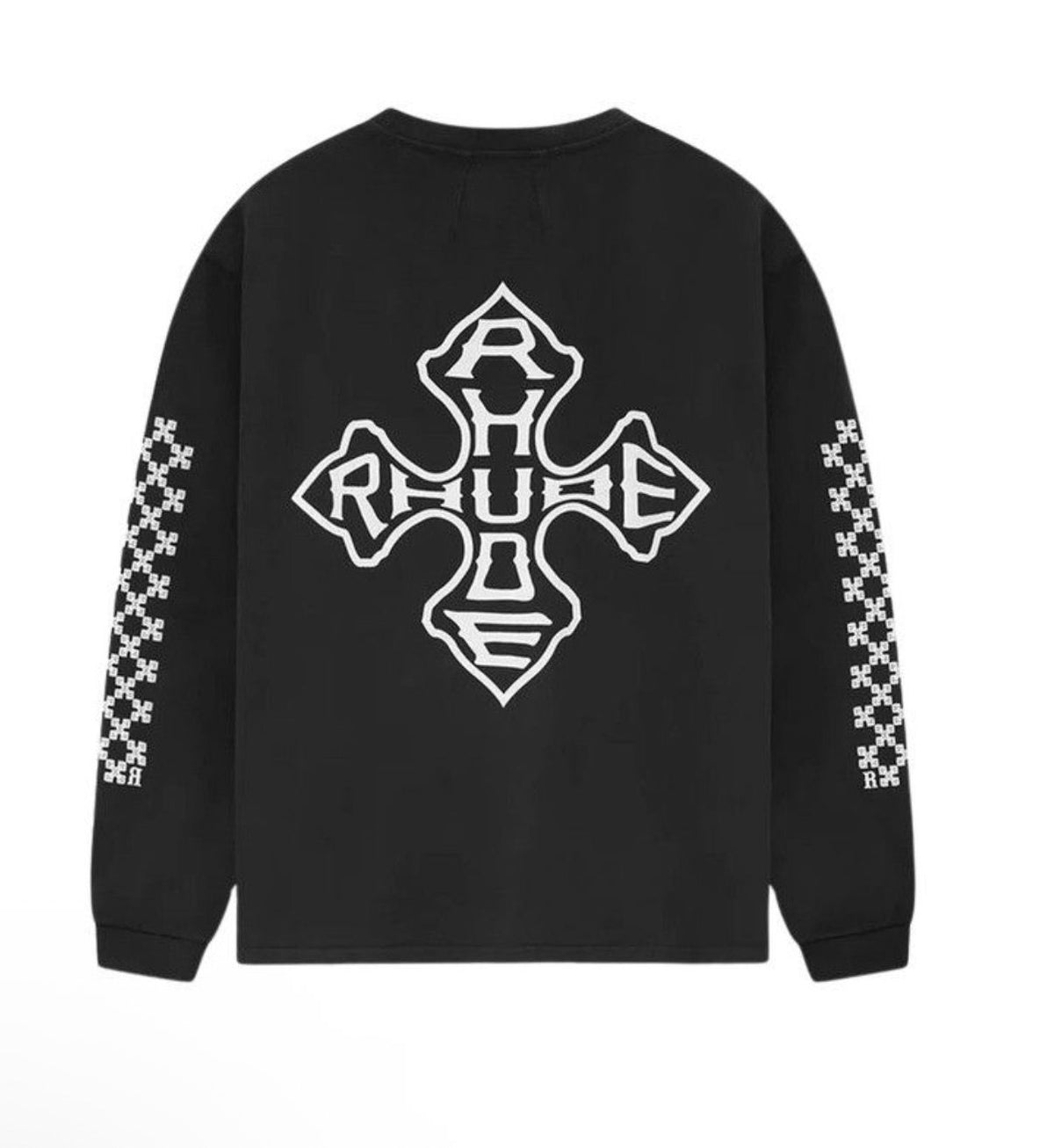 Rhude Cross Logo Long-Slevee Black Tee