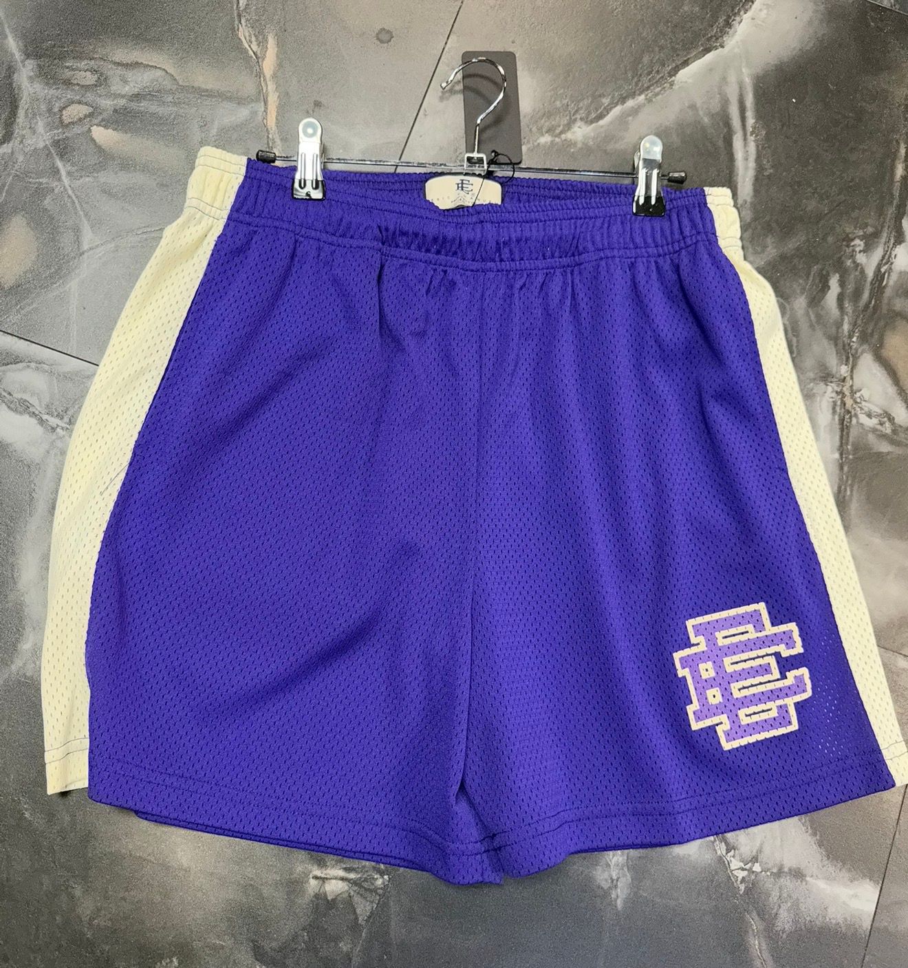 Eric Emanuel Basic Shorts purple / off white