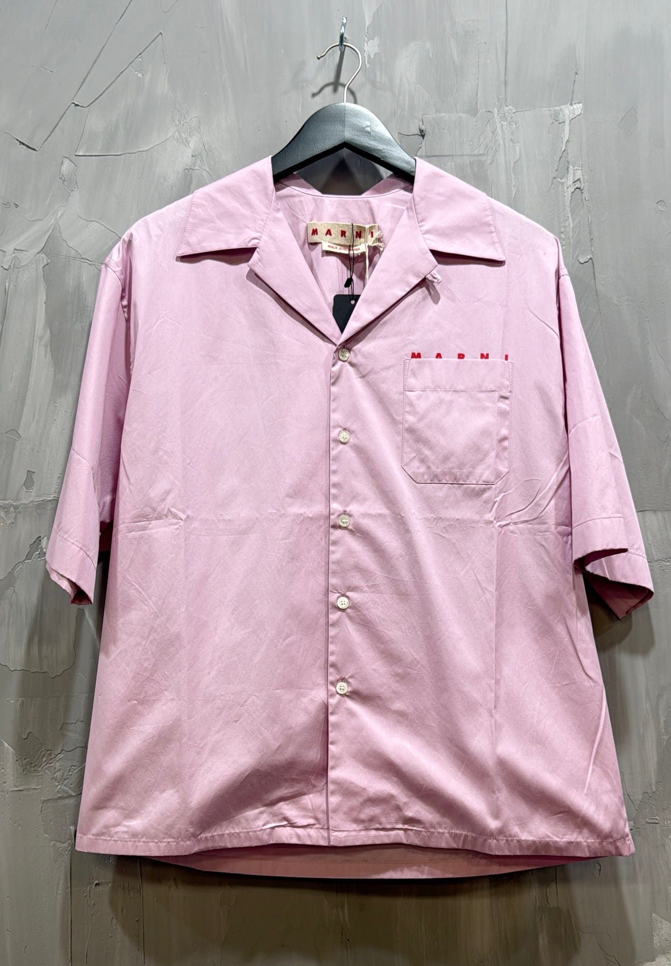 MARNI LOGO ORGANIC POPLIN QUARTZ