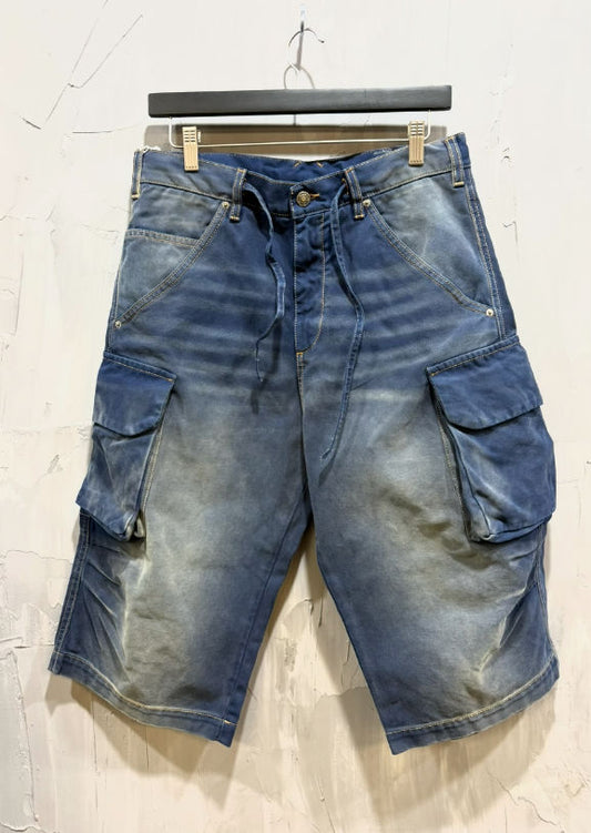 424 Navy Camo Bermudas Cargo Shorts
