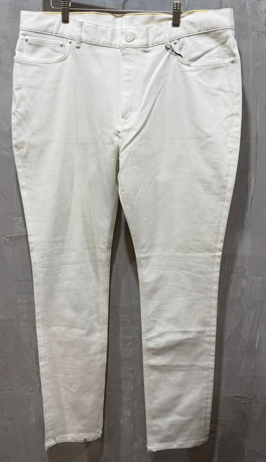 Slim Stretch Denim White Pants