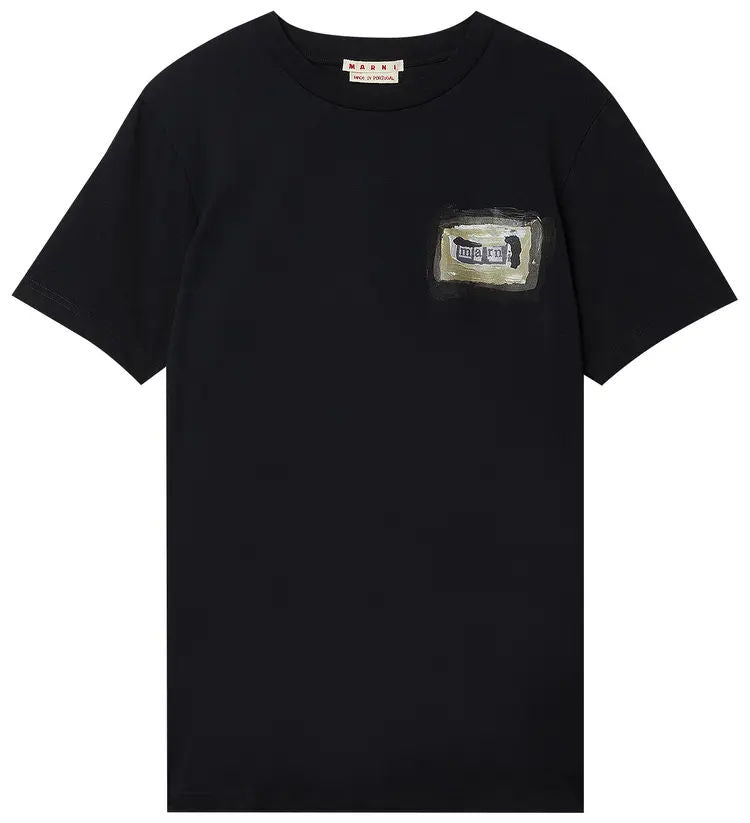 Marni Ecru painted t-shirt black