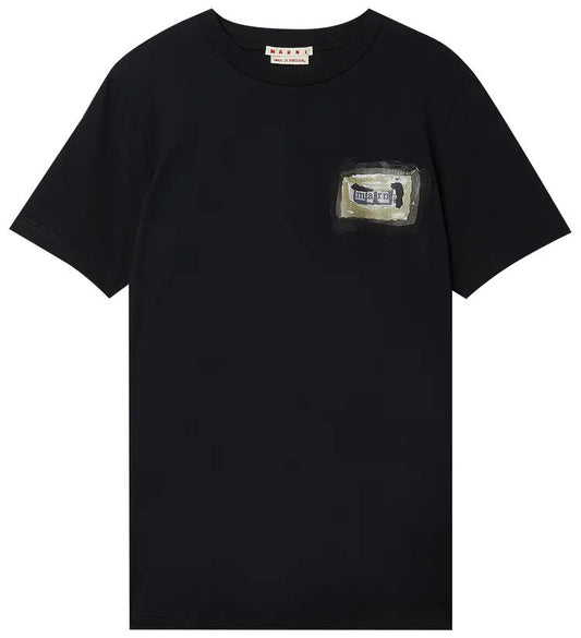 Marni Ecru painted t-shirt black