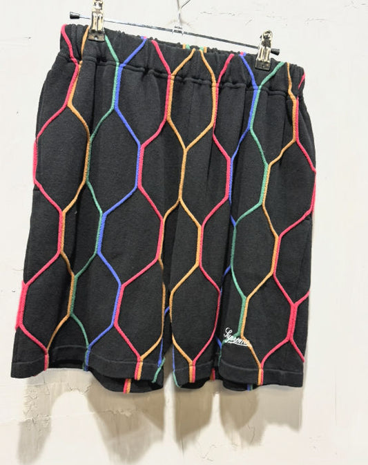 Supreme hex knit shorts black