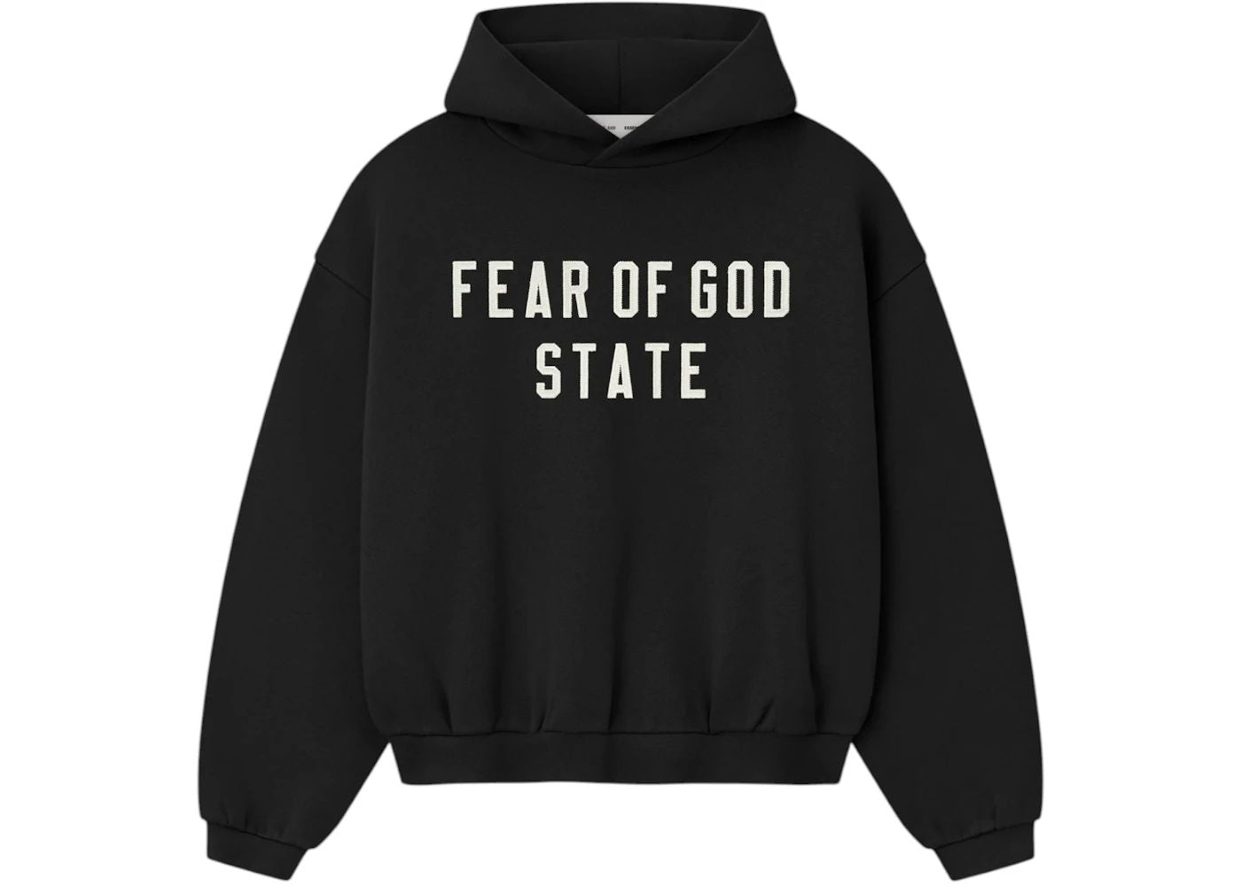 Fear of God Essentials Kids 90's Fleece Hoodie Jet Black