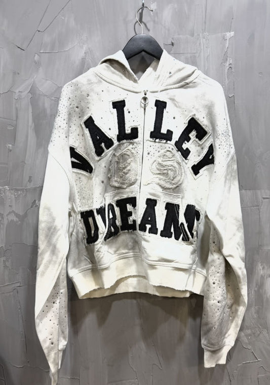 Vale Forever Classico Zip-Up Hoodie (White/Black)