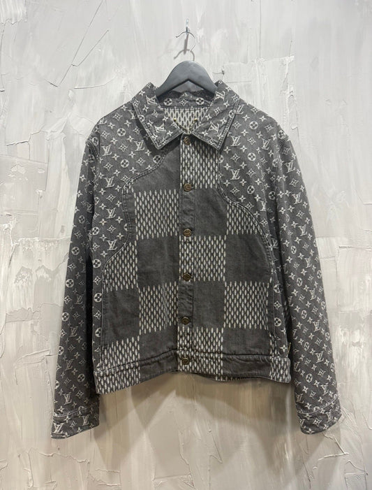 Louis Vuitton x Nigo Giant Damier Waves MNGM Denim Jacket - Like New