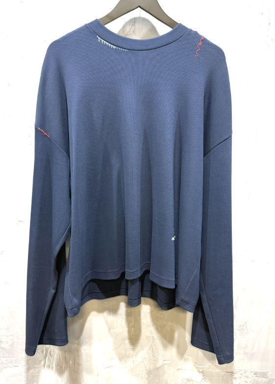 Marni blue ribbed crewneck