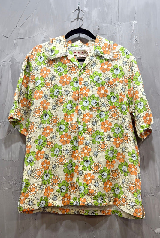CAMICIA UOMO FUNKY CHARM EXPLOSION SUSTAINBLE LINEN BONE