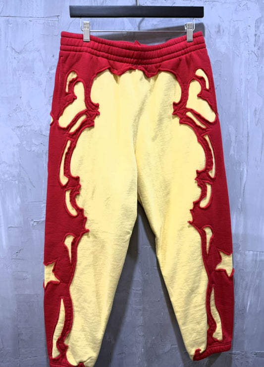 Supreme Cutout Appliqué Sweatpant (Red/Yellow)