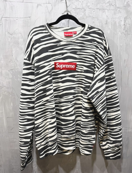 Supreme Box Logo Crewneck (Zebra)