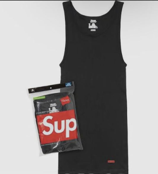 Supreme hanes Tank top black