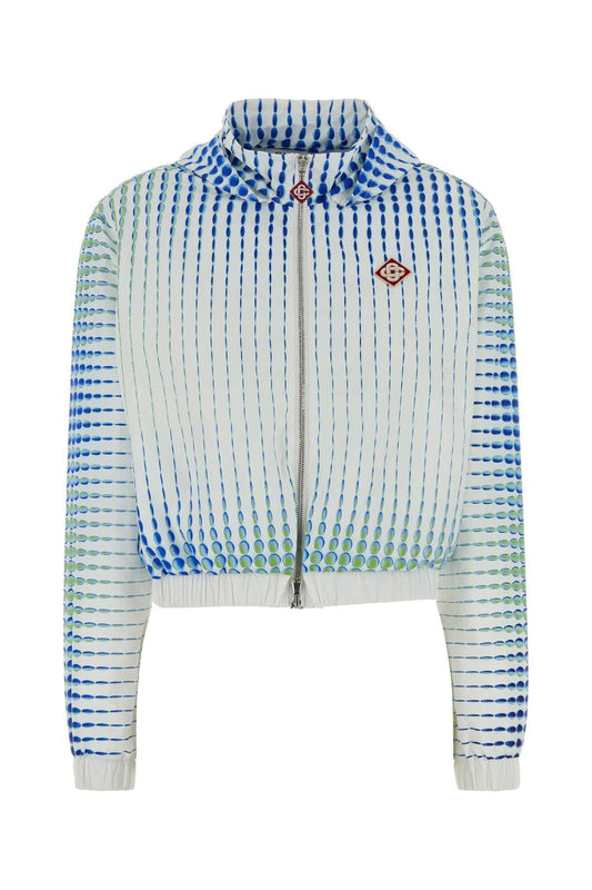 Casa Blanca Poly Taffeta WindBreaker Jacket Dots