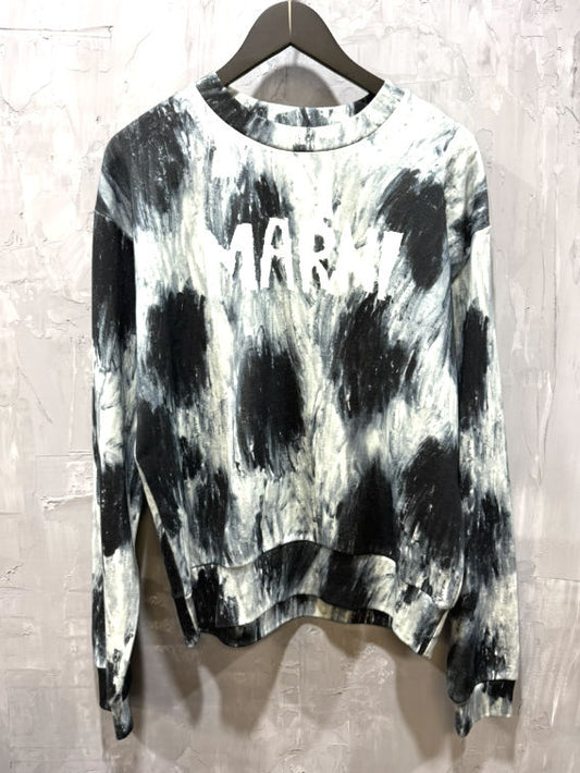 Marni scribble logo organic sweatshirt