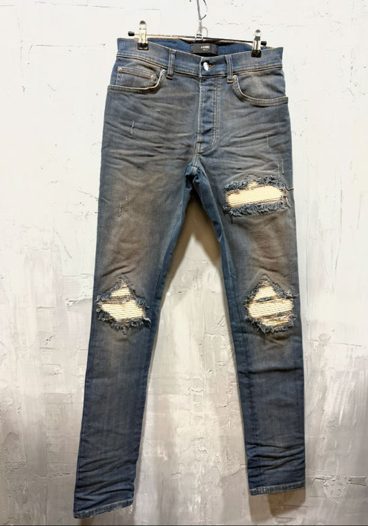 AMIRI MX1 dark dust Patch Jeans