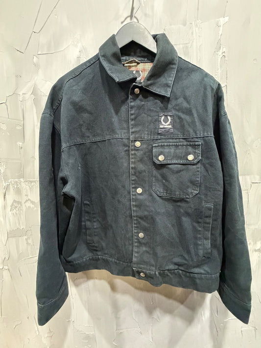 Raf Simons x Fred Perry black denim trucker jacket - Used/Worn