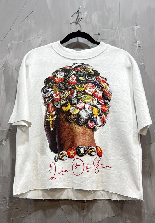 LIFE OF SIN CAP HAIR CROP TEE