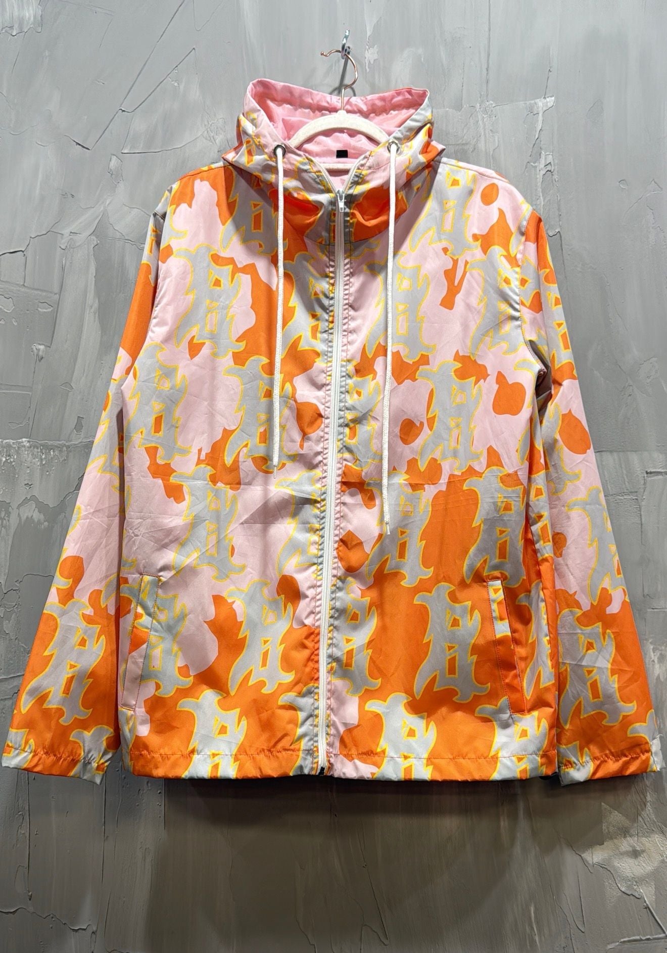 PUNGA NYLON FLAME CAMO ZIP UP HOODIE