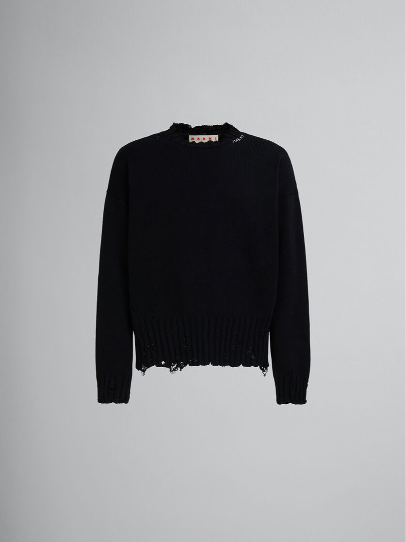 MARNI DISHEVELLED COTTON GAUGE 5 BLACK