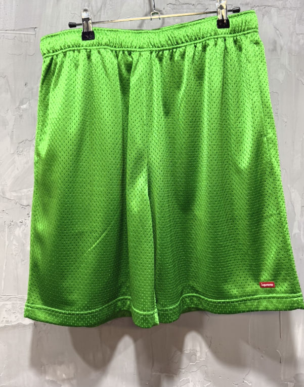 Supreme baggy small box logo mesh shorts green