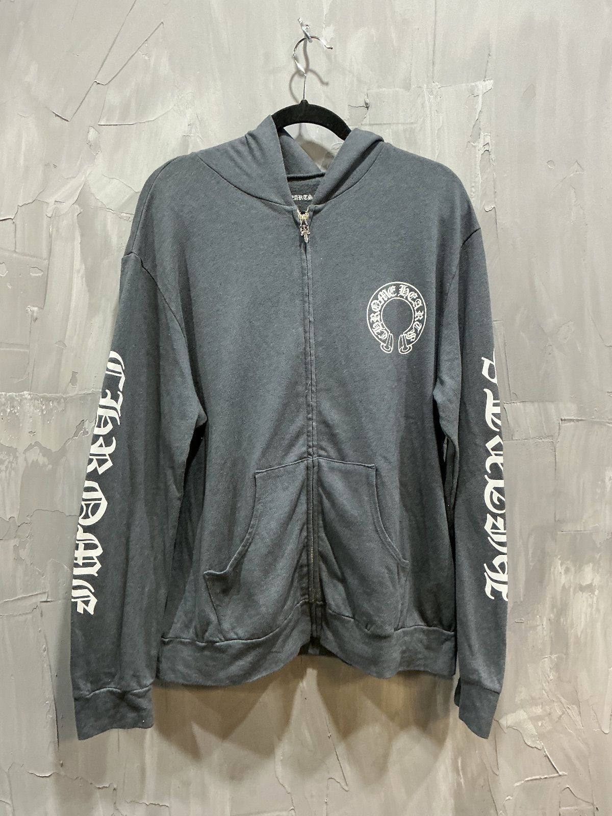 Chrome Hearts T-Bar Graphic Printed Zip Up Grey