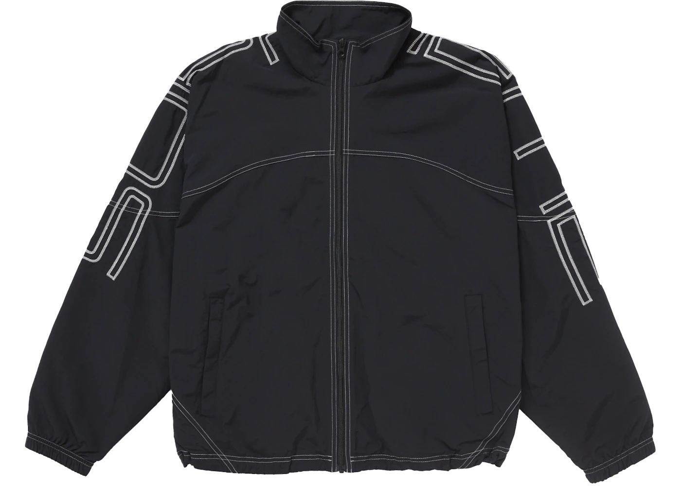 Supreme Spellout Embroidered Track Jacket (SS25) Black