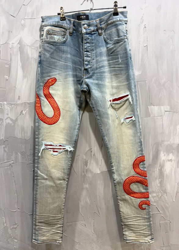 Amiri snake skinny jeans