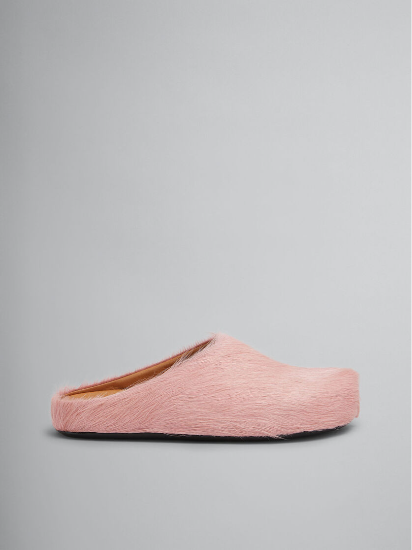 Long-hair Calfskin Fussbett Sabot