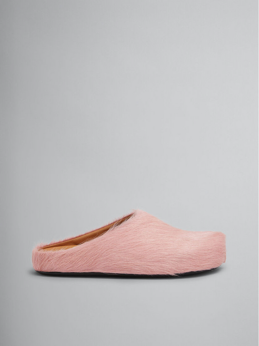 Long-hair Calfskin Fussbett Sabot
