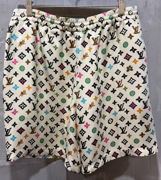 TYLER, THE CREATOR 'MONOGRAM' PRINTED SILK SHORTS - Used/Worn