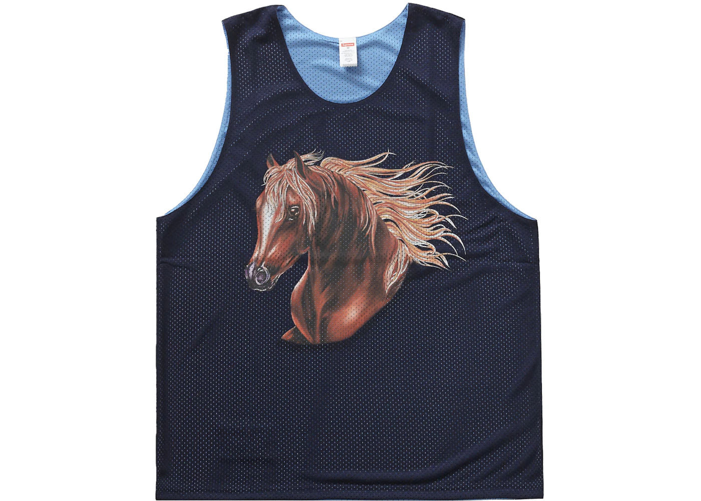 Supreme Mustang Reversible Basketball Jersey Navy