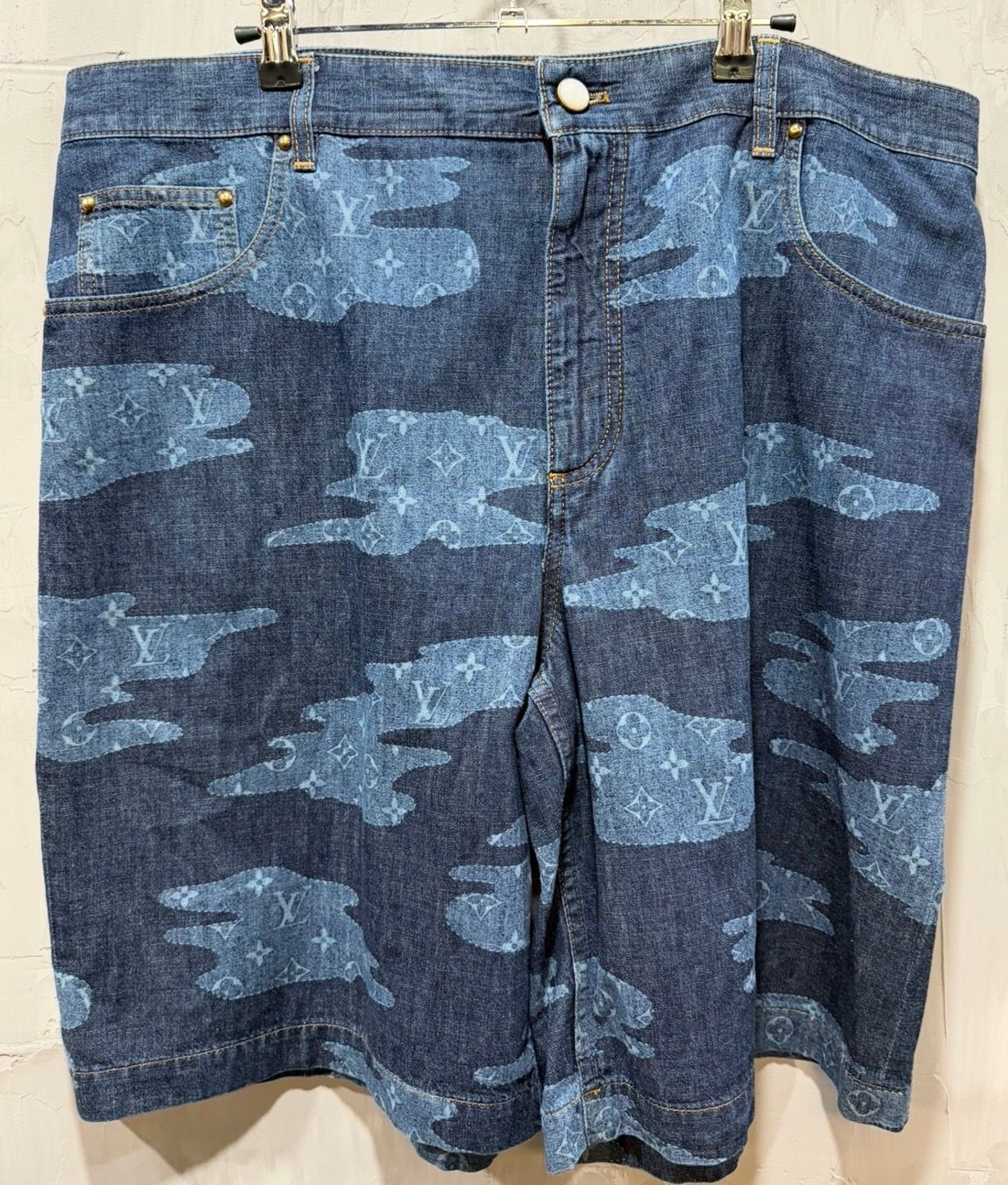 Louis Vuitton x Nigo Monogram Chambray Shorts Indigo - Used/Worn