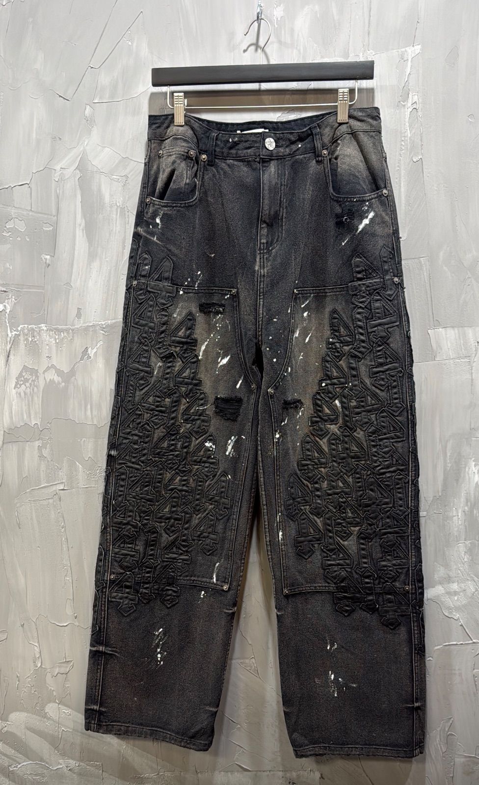 Valley Dreams 414 Patch Jeans Black