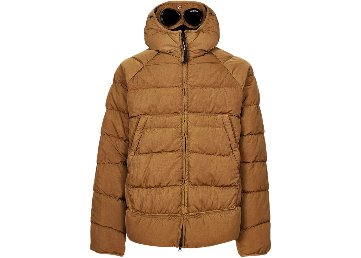 C.P. Company Eco-Chrome R Hooded Down Goggle Jacket Bronze Brown