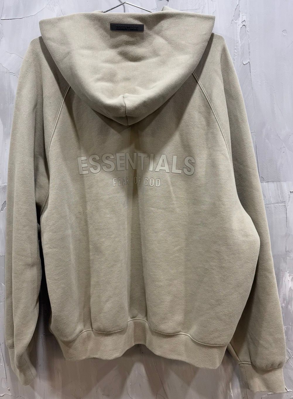 Fear of God Essentials Beige Hoodie