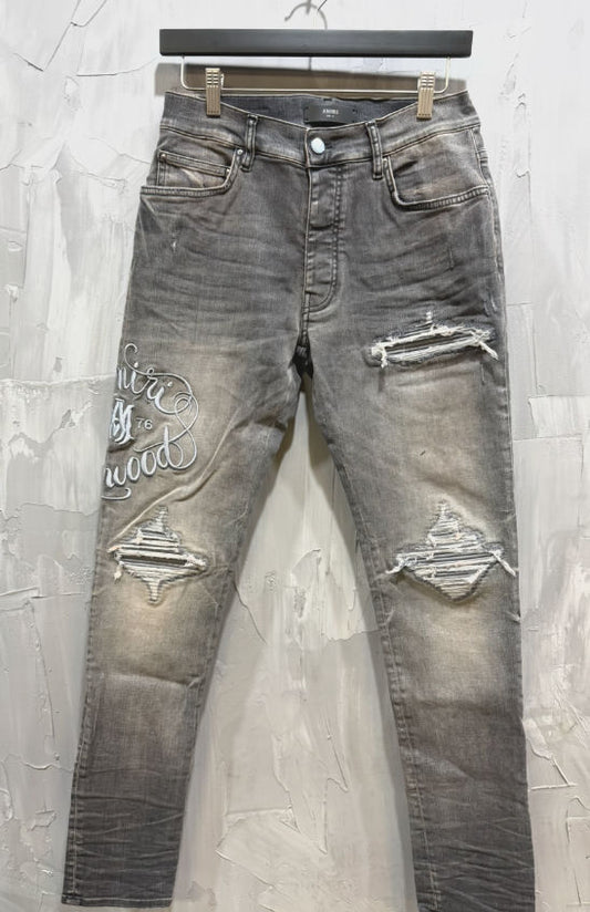 Amiri hollywood grey patch MX1 Jean