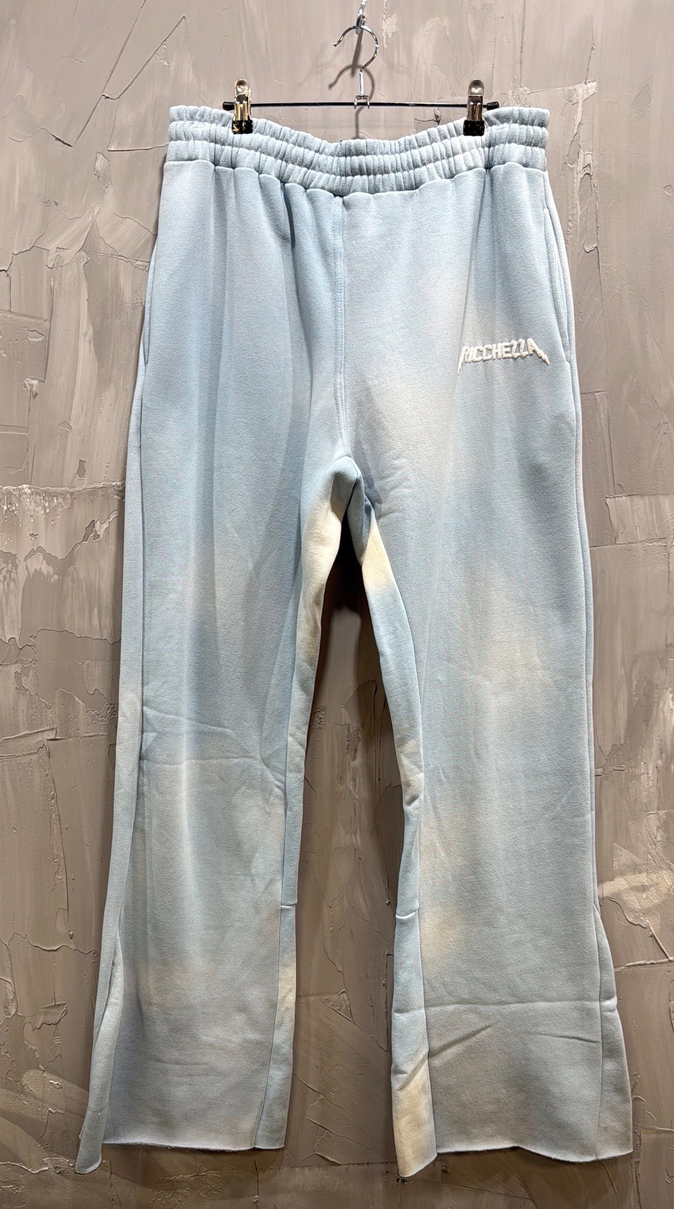 RICCHEZZA FLARE SWEATPANTS SKY BLUE