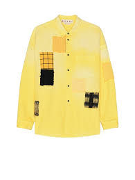 Marni Yellow Patch Denim Shirt