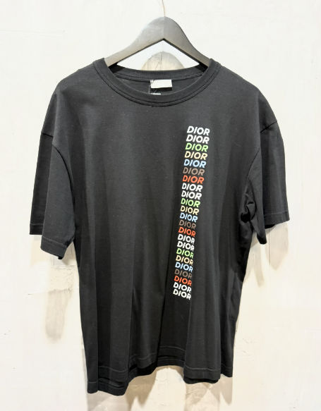 Dior Multi-Logo Vertical T-Shirt Black