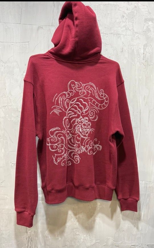 Kenzo gots star tiger hoodie burgundy