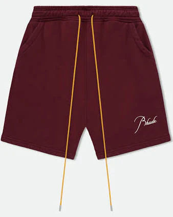 RHUDE BURGUNDY SWEATSHORT