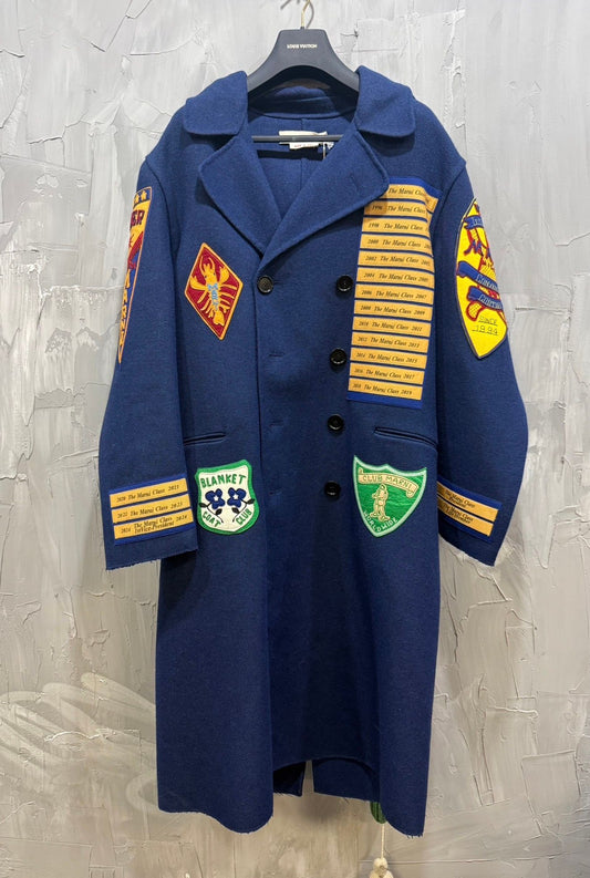 MARNI CAPPOTTO DOUBLE WOOL FELT LIGHT NAVY