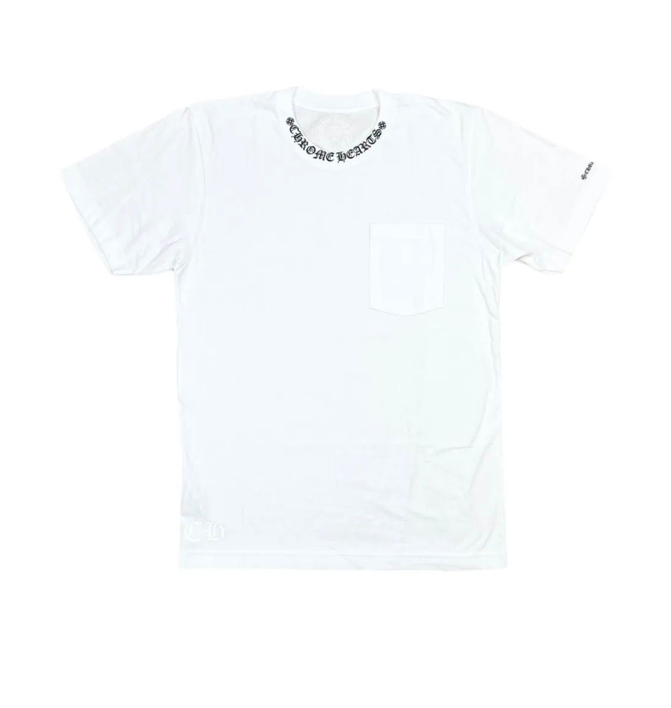 CHROME HEARTS COLLAR LOGO SS WHITE