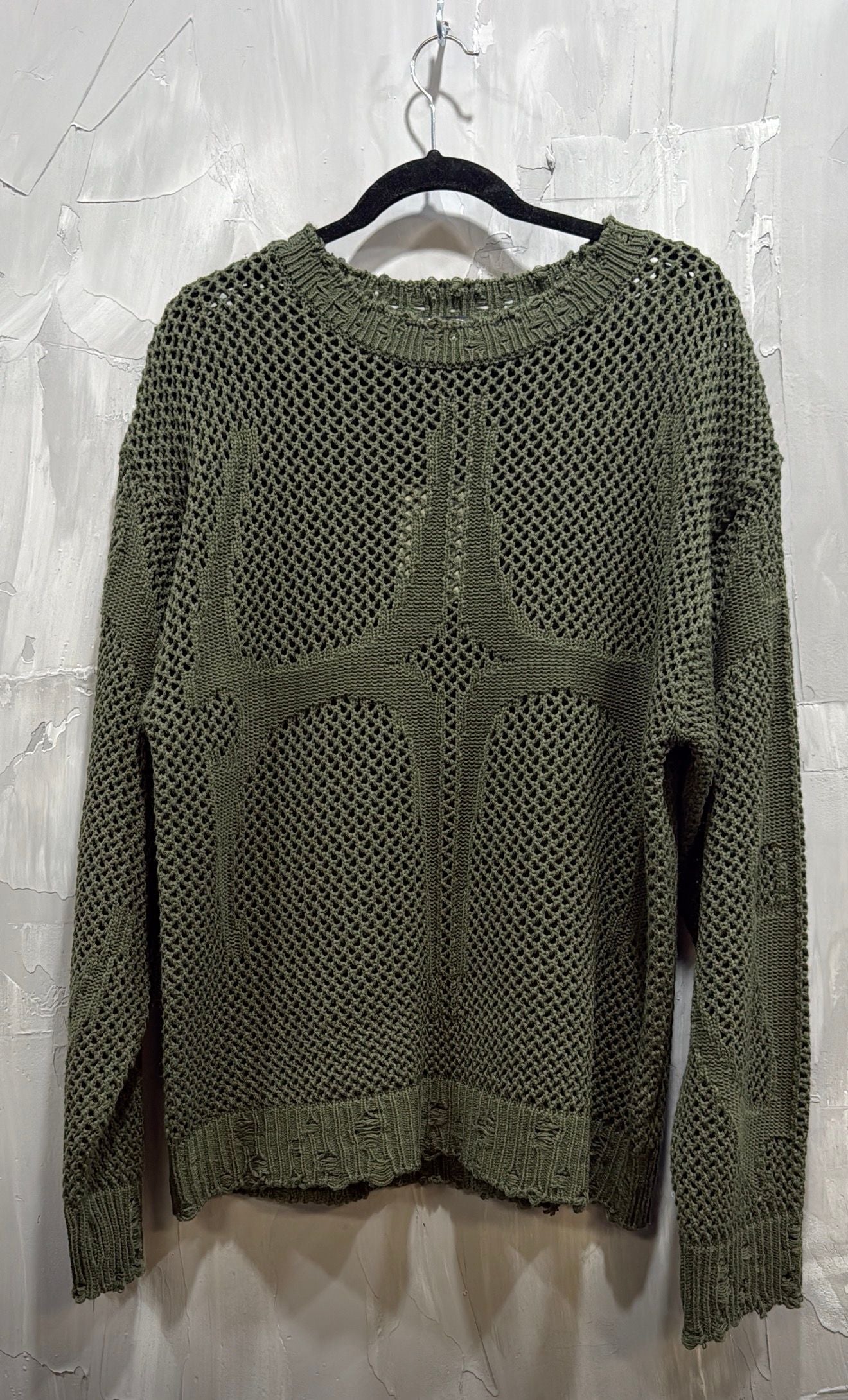 THUG CLUB KNITTED SWEATER OLIVE