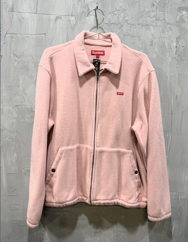 Supreme Polartec Small Box Zip Up Jacket Pink